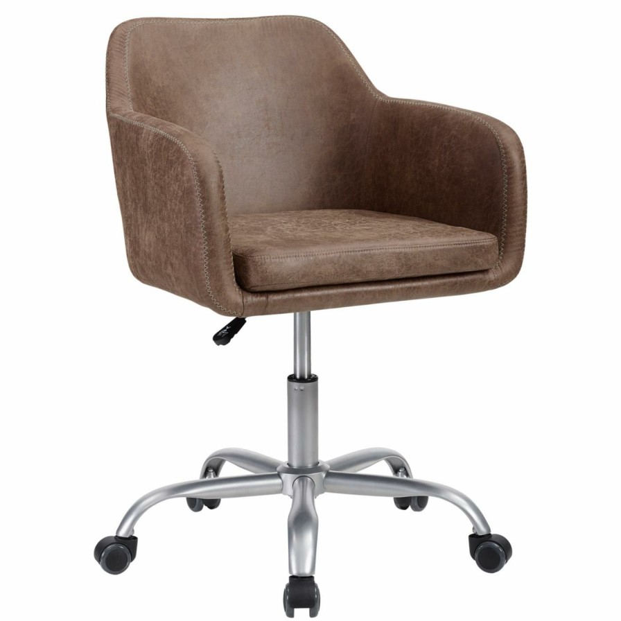 Task Chairs * | Best Deal Task Chairs Linon Rylen Upholstered Adjustable Height Office Task Chair